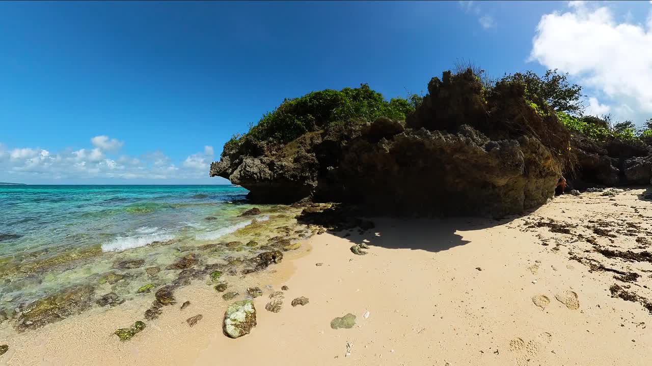 长滩岛的海滩。马来语,Aklan。菲律宾。视频素材