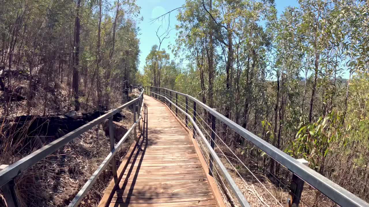 穿越木桥之旅视频素材