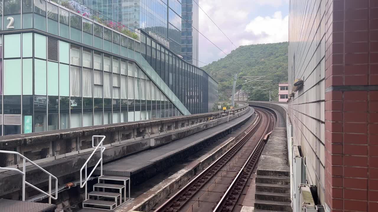 香港港铁石门马鞍山站月台尽头视频素材