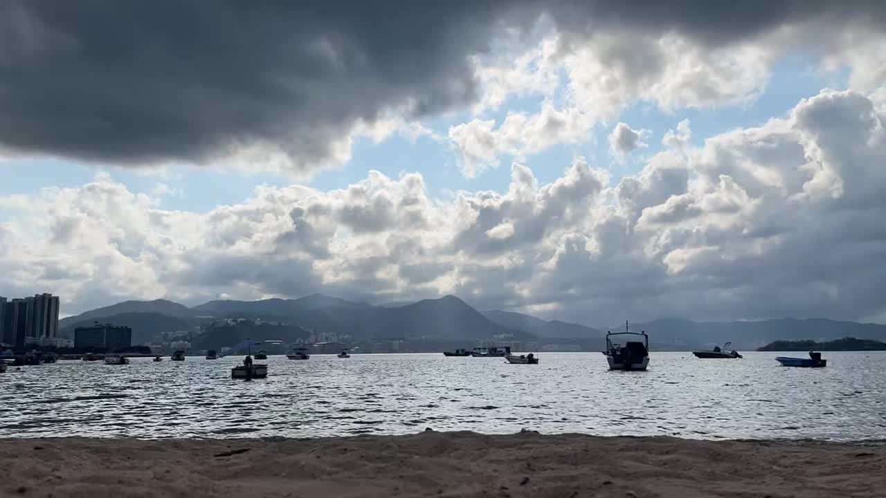 慢云时间流逝阴天马鞍山香港视频下载