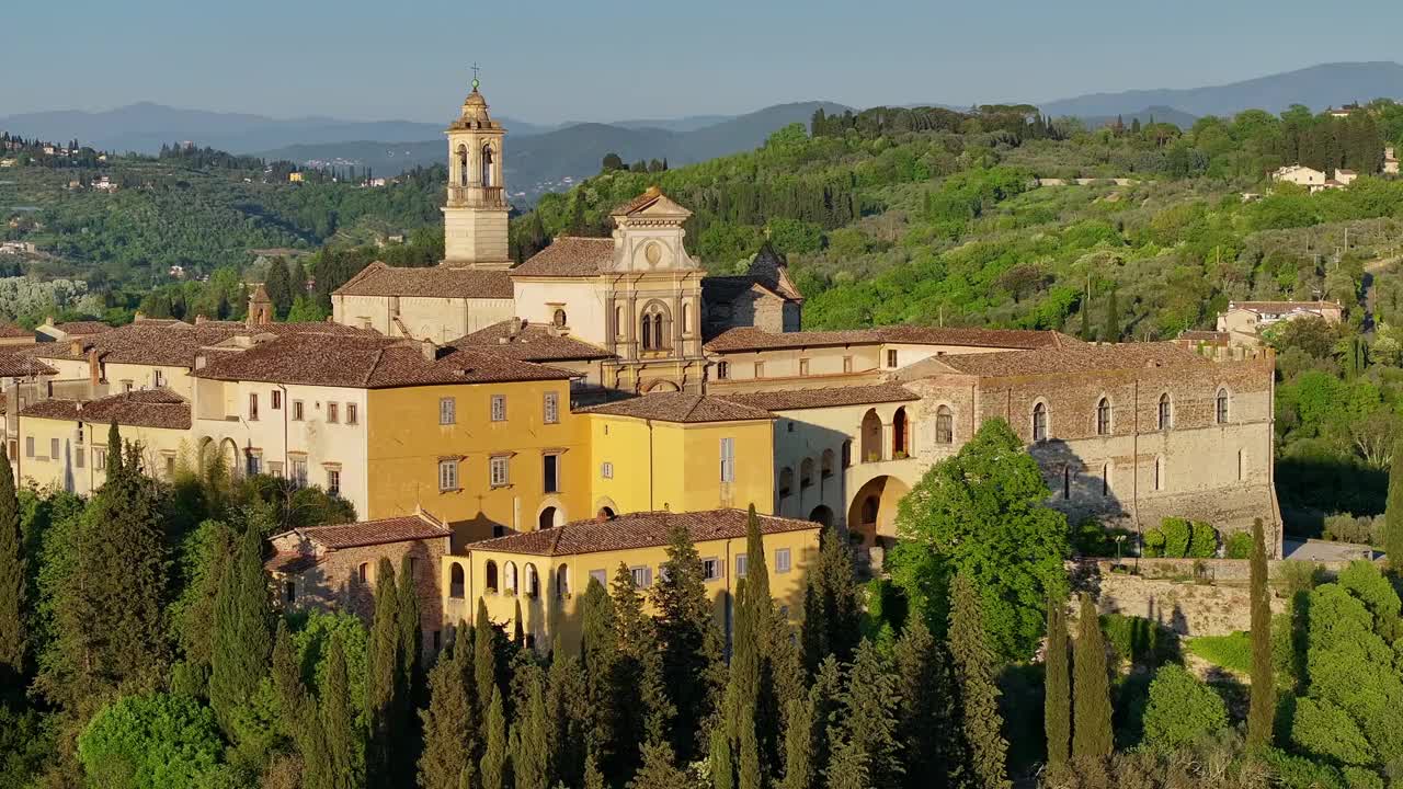 佛罗伦萨修道院，意大利托斯卡纳视频素材