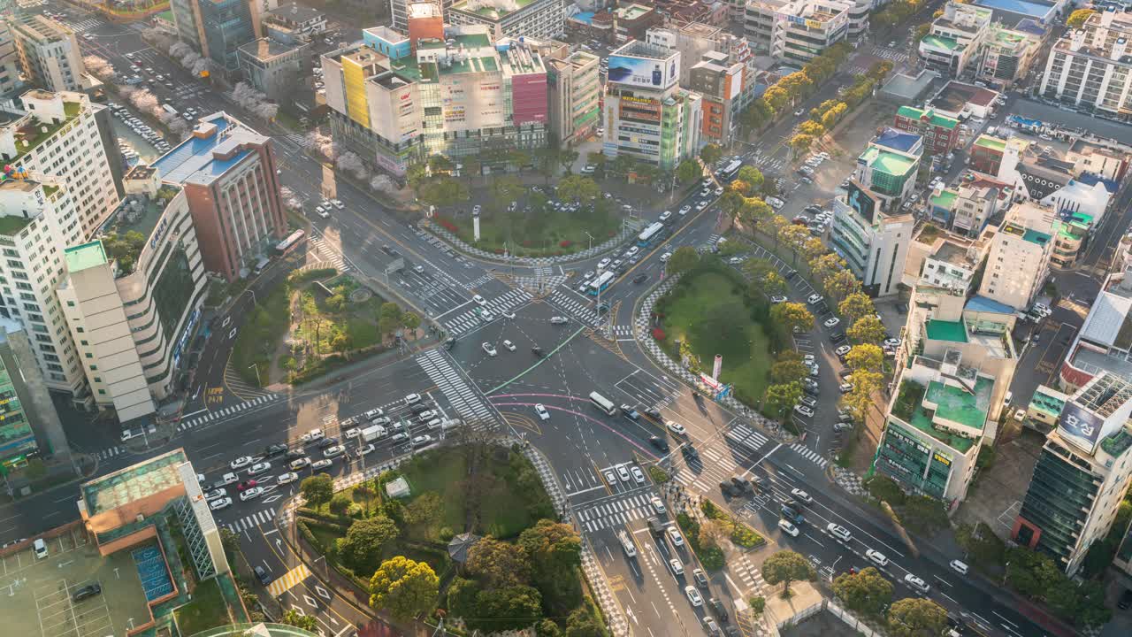 济州市，卢亨十字路口白天/济州岛，韩国视频素材