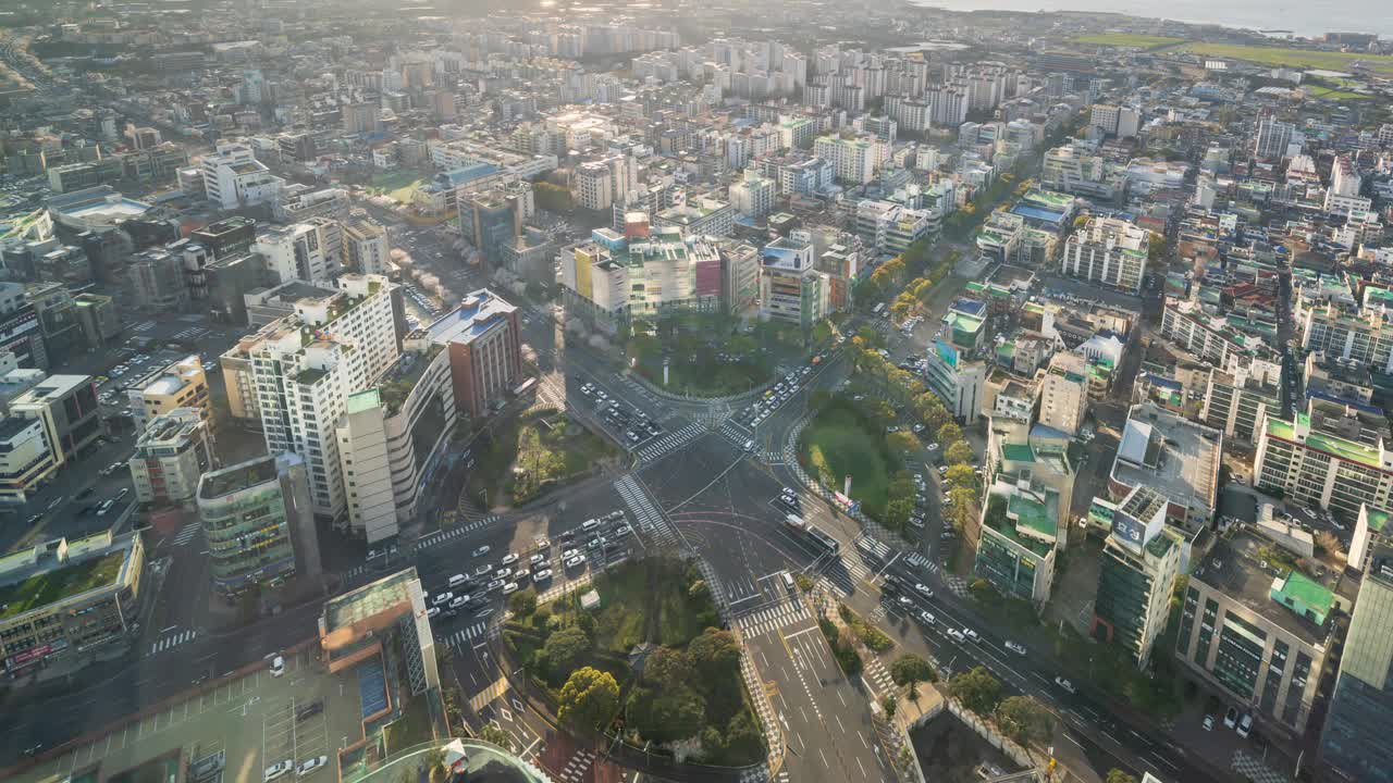 济州岛、芦亨十字路口的白天和黑夜/济州岛，韩国视频素材