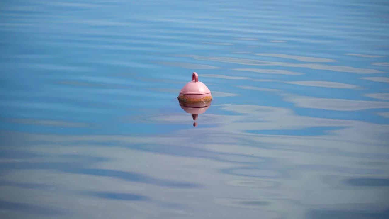 海上旧浮筒的近景视频素材