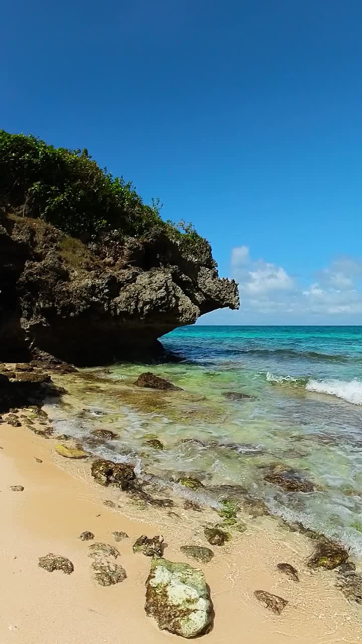 长滩岛的海滩。马来语,Aklan。菲律宾。视频素材