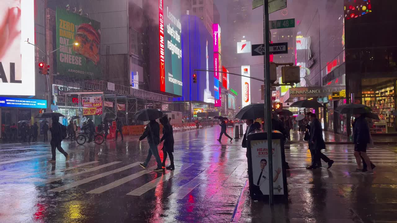 时代广场雨夜视频下载