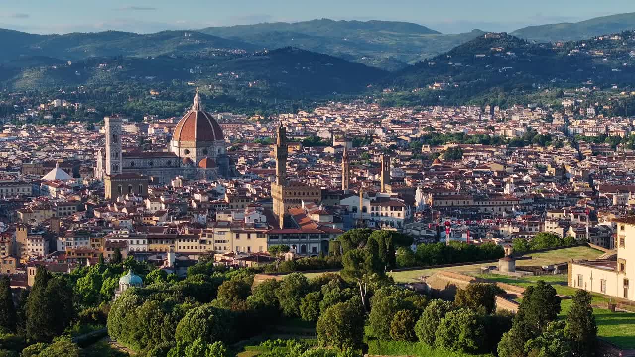佛罗伦萨的城市景观，意大利视频素材
