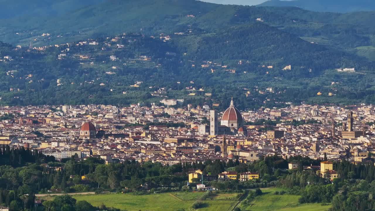 佛罗伦萨的城市景观，意大利视频素材