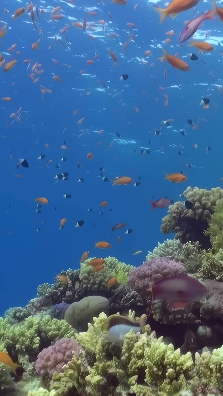 海洋中的橙色鱼视频素材