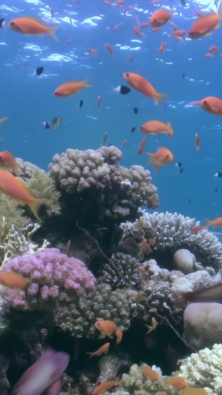 水下有各种各样的鱼视频素材