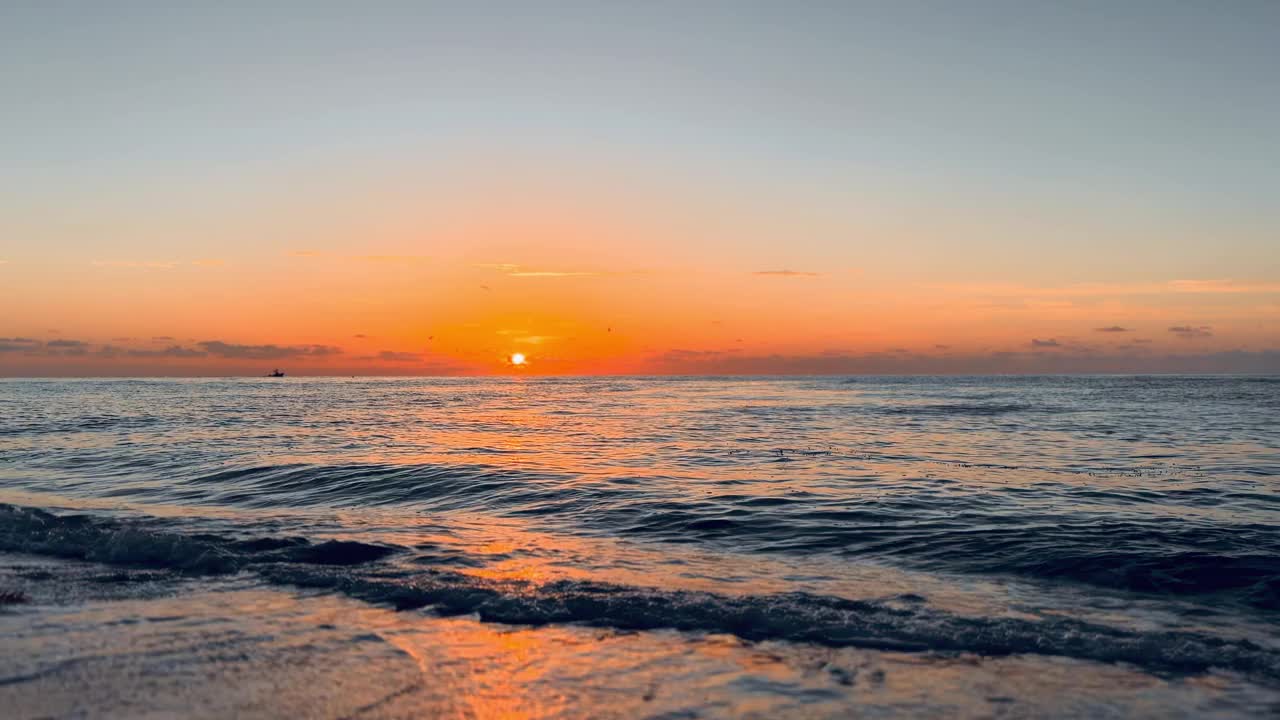 迈阿密海滩的日出视频素材