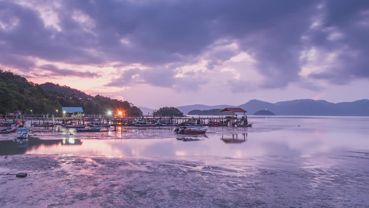 浮罗交怡日出时景视频素材