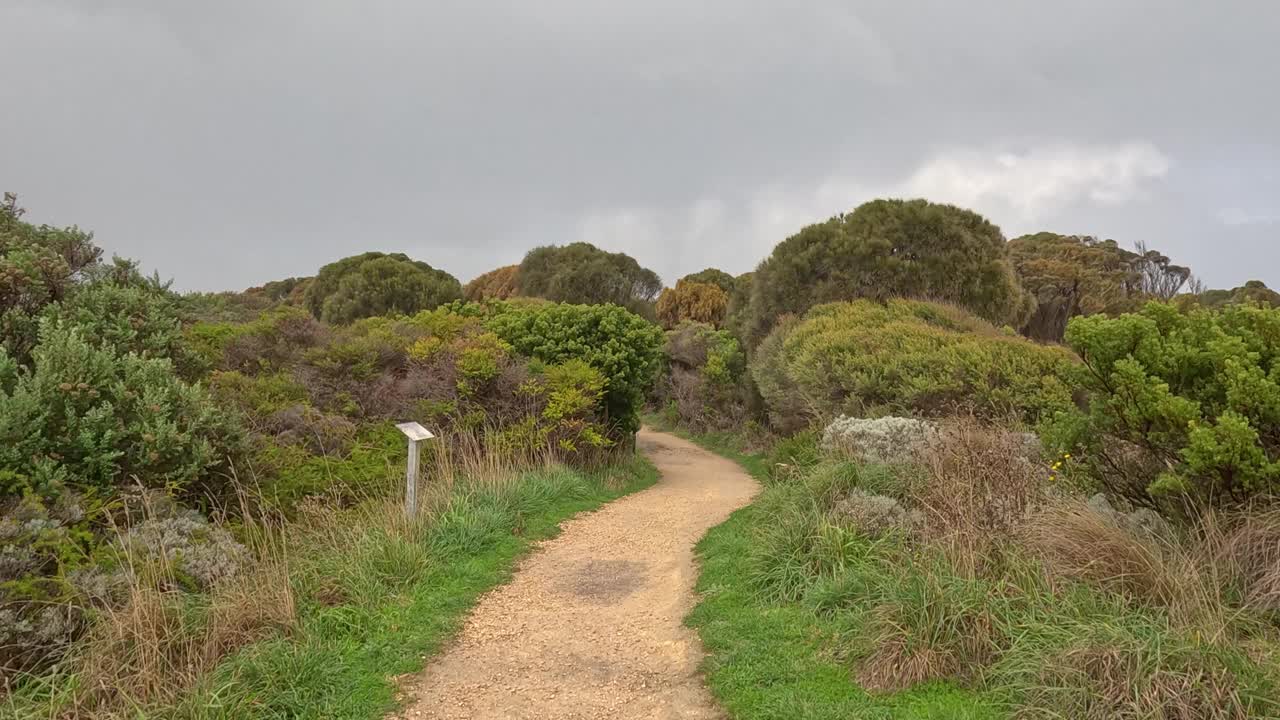 海滨风景步行道视频素材