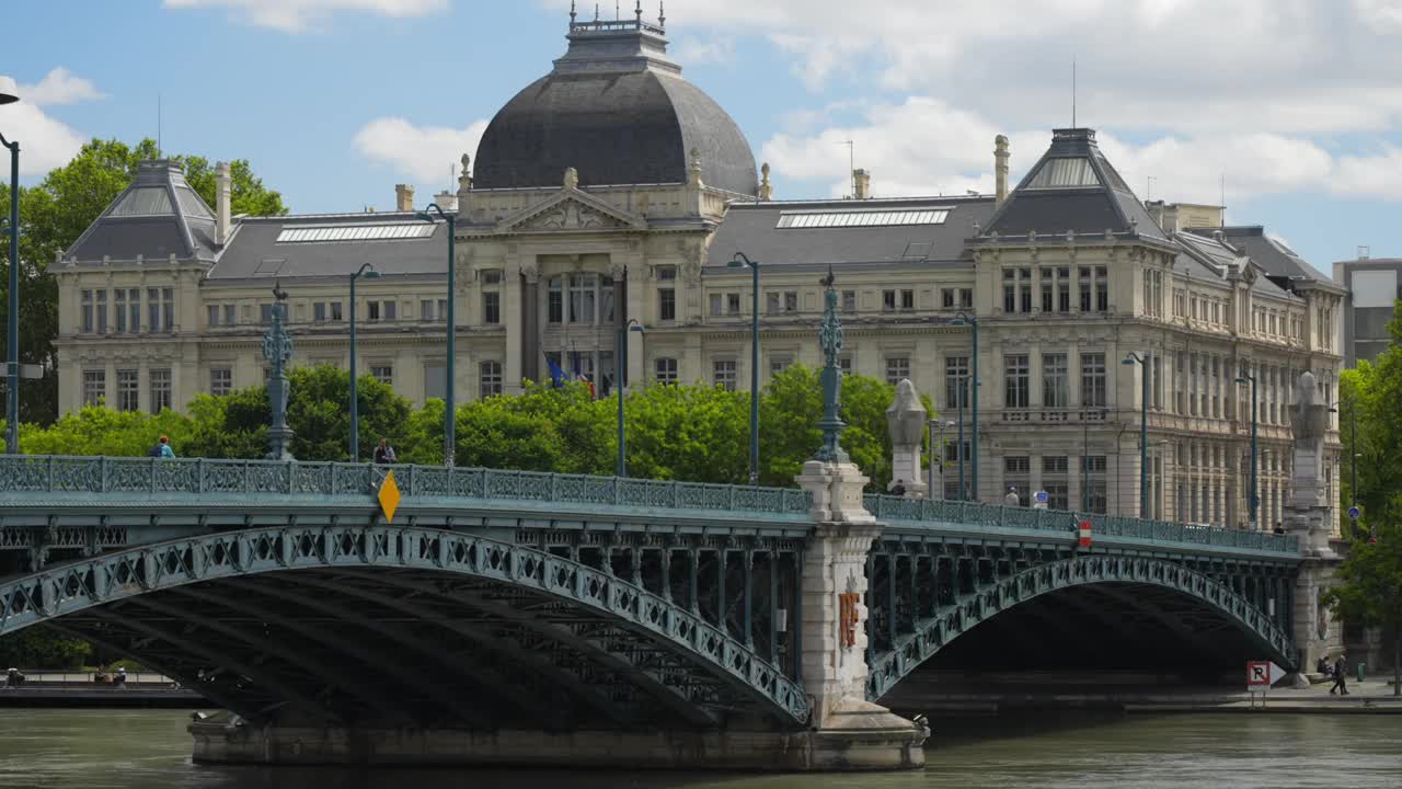 Rhône法国里昂河视频素材