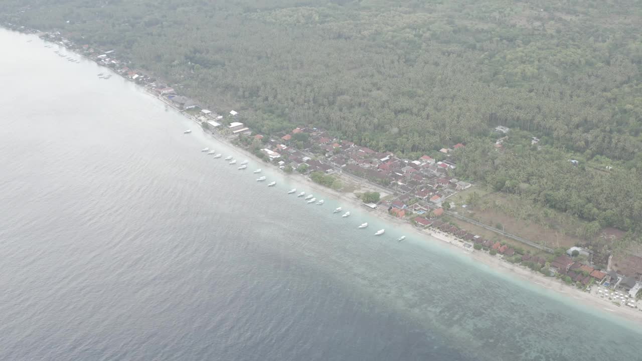 Jukung船在洛维纳海滩，Buleleng，巴厘岛，印度尼西亚视频下载