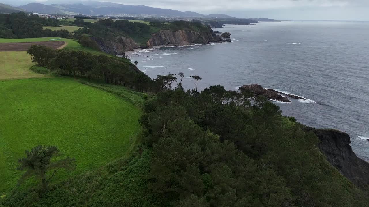 西班牙北部，海岸线视频素材