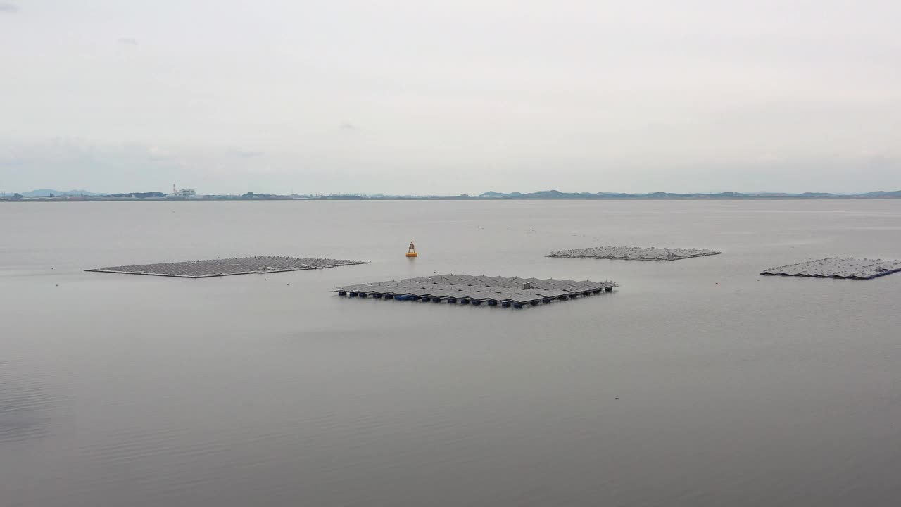 全北道、群山市、新万金水太阳能实验园区和海景/韩国视频素材