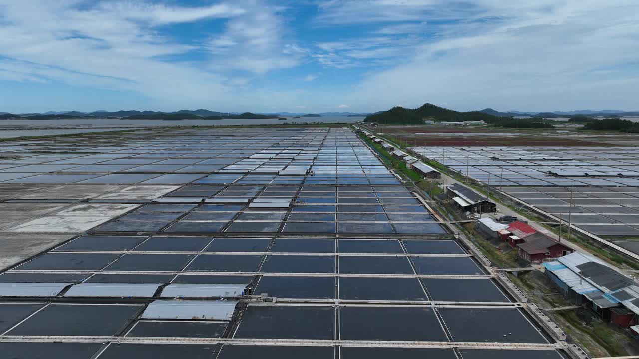 全南道，新安郡，太平盐田和周围自然风光的超垂/韩国视频素材