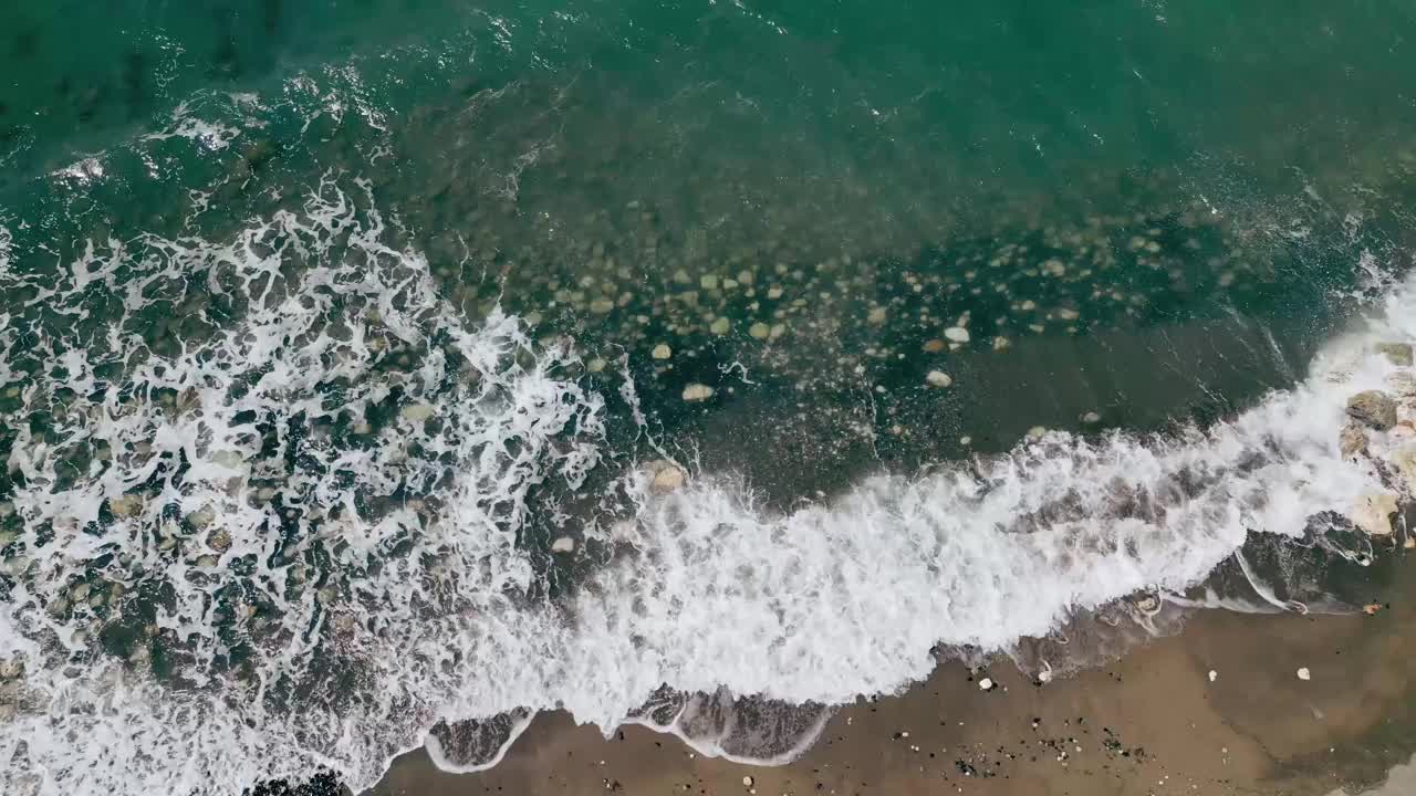 沙滩鸟瞰图全高清视频素材