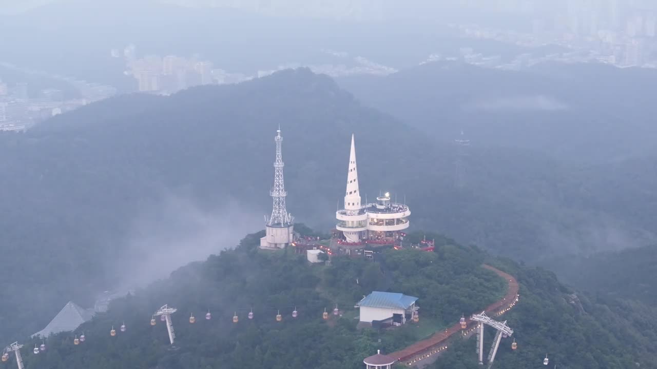 莲花山瞭望塔，大连，中国视频素材