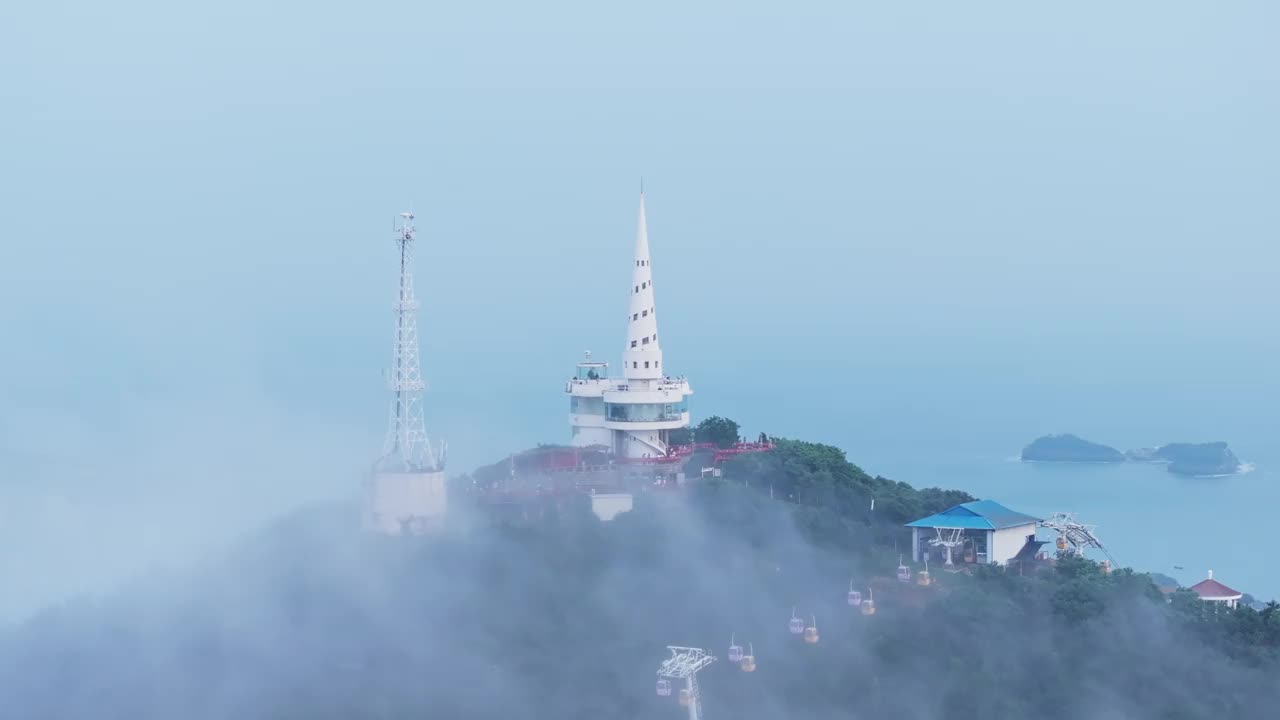 莲花山瞭望塔，大连，中国视频素材