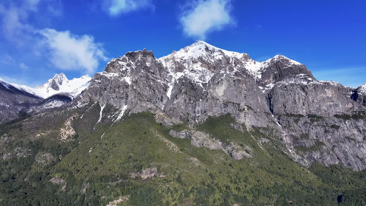 阿根廷里奥内格罗巴里洛切的山地时间流逝。雪山。视频素材