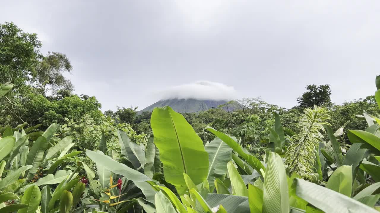 阿雷纳尔火山山顶的景色视频下载