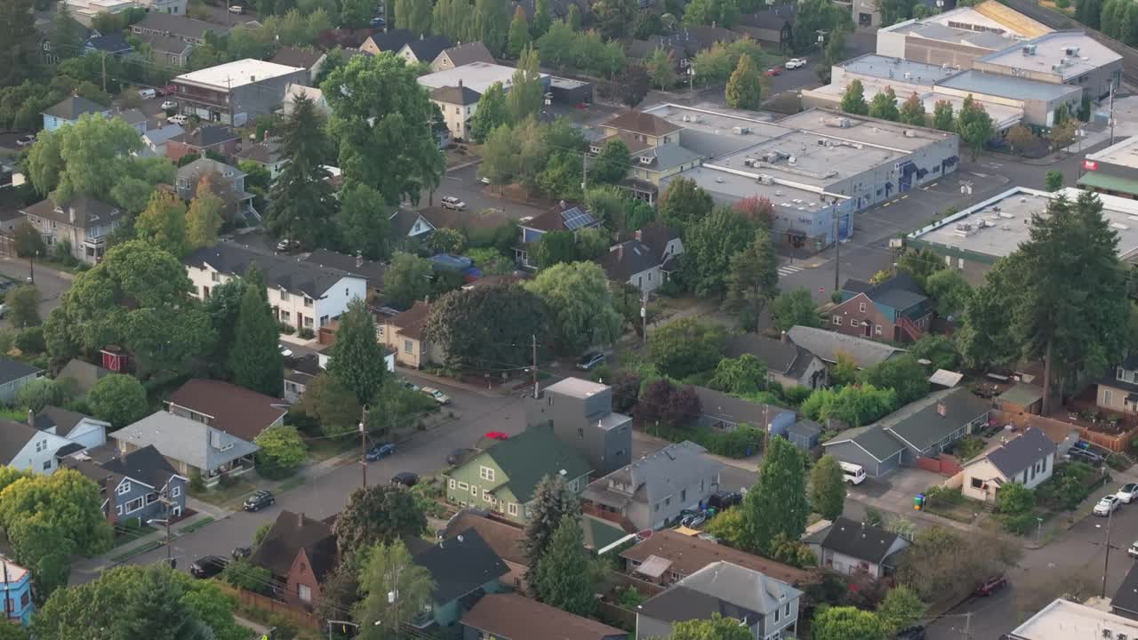 波特兰住宅鸟瞰图视频下载