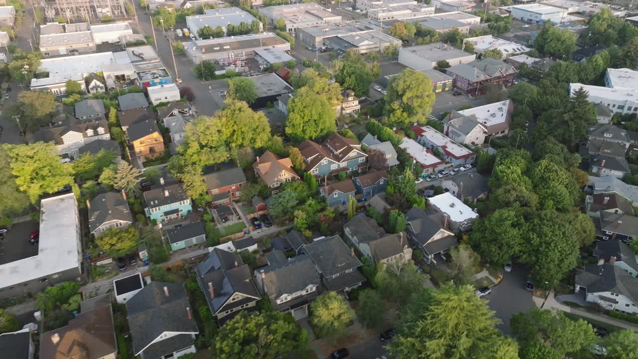 波特兰住宅鸟瞰图视频素材