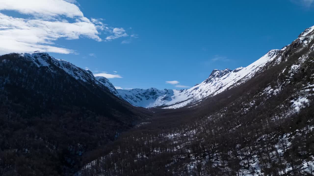 超缩雪谷Cajón内格罗，巴塔哥尼亚视频下载