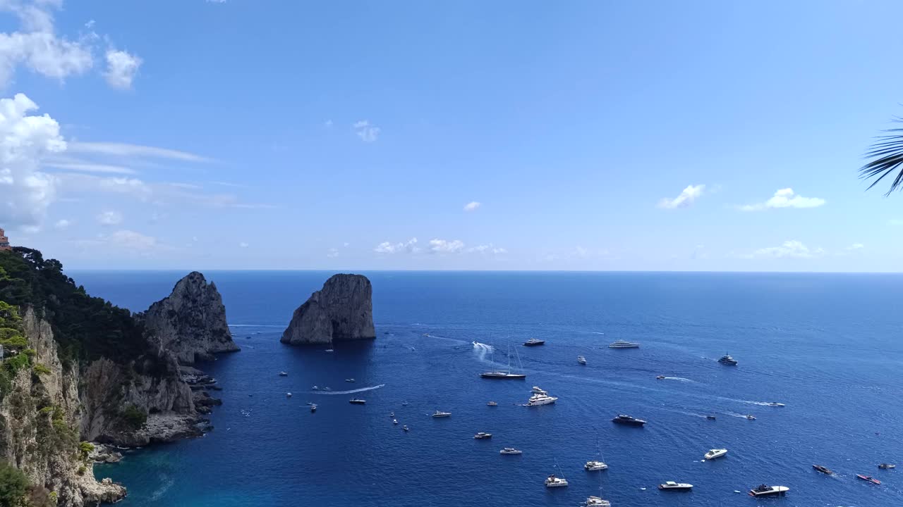 卡普里岛上的岩层视频素材