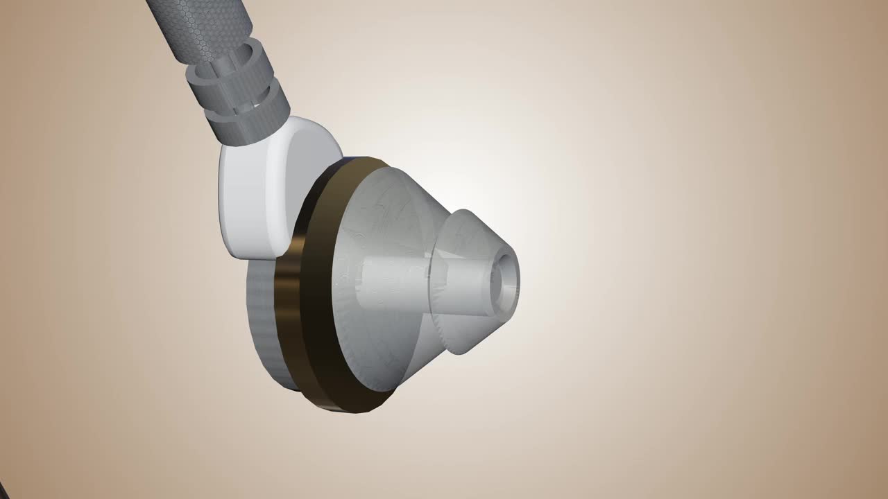 3D动画先进的听力设备，专为有听力问题的人。医疗技术理念视频下载