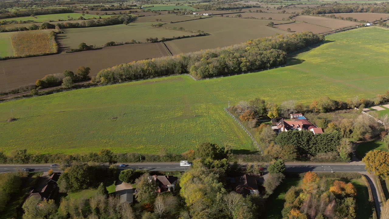 Sizewell C - 停车场提案地点 - Darsham - 萨福克 - 英国（镜头向左移动）视频素材画面2