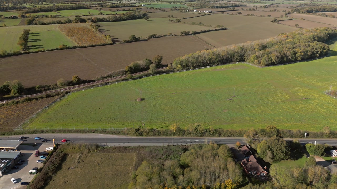Sizewell C - 停车场提案地点 - Darsham - 萨福克 - 英国（镜头向左移动）视频素材画面4