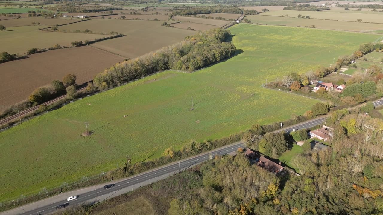 Sizewell C - 停车场提案地点 - Darsham - 萨福克 - 英国（镜头推进）视频素材画面1