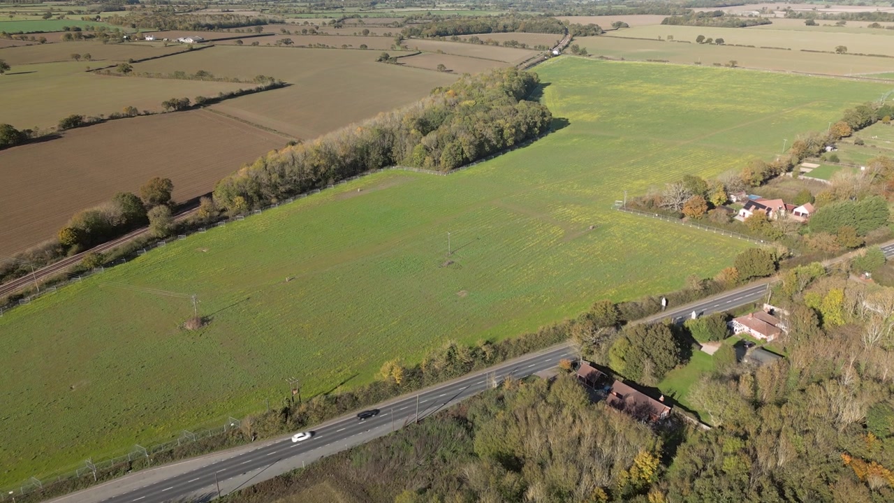 Sizewell C - 停车场提案地点 - Darsham - 萨福克 - 英国（镜头推进）视频素材画面2