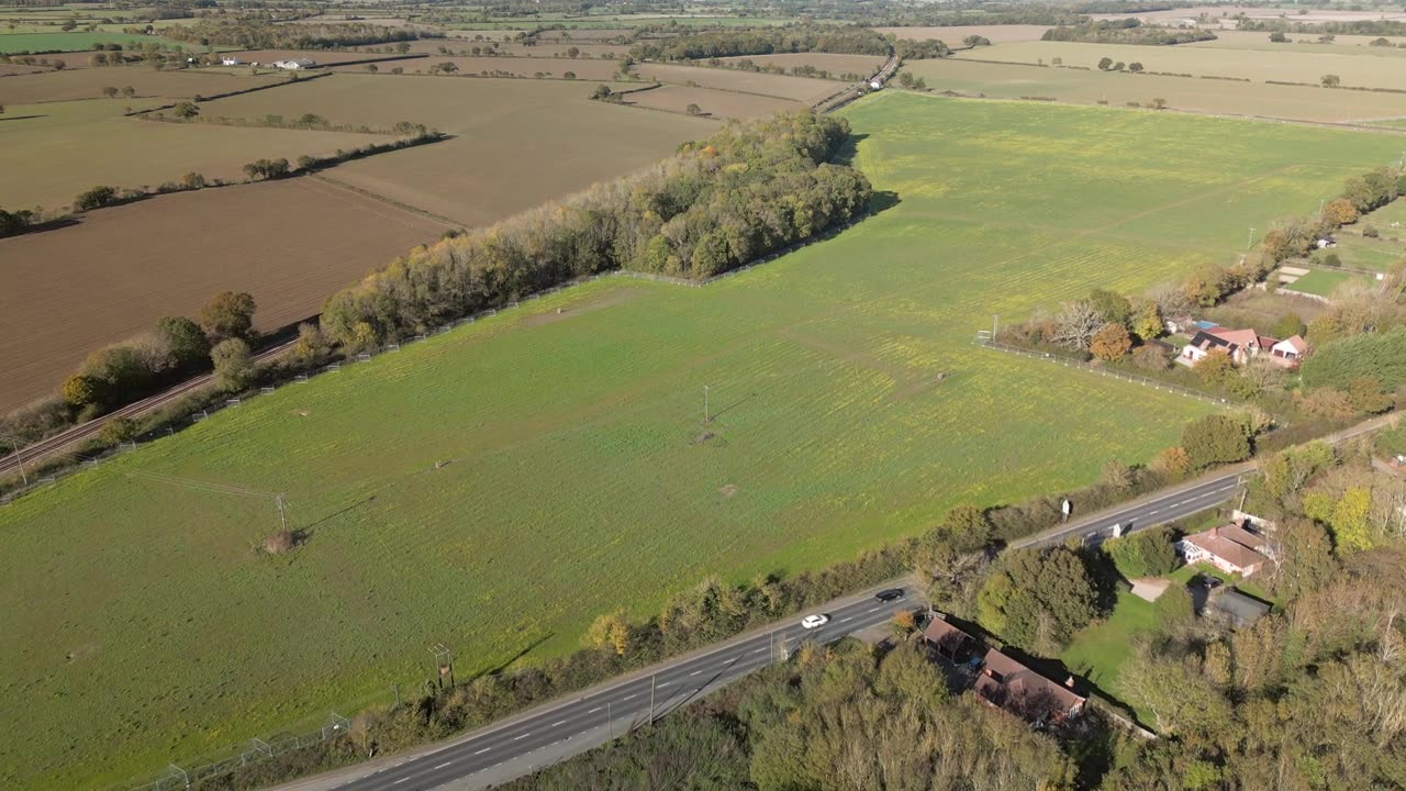 Sizewell C - 停车场提案地点 - Darsham - 萨福克 - 英国（镜头推进）视频素材画面4