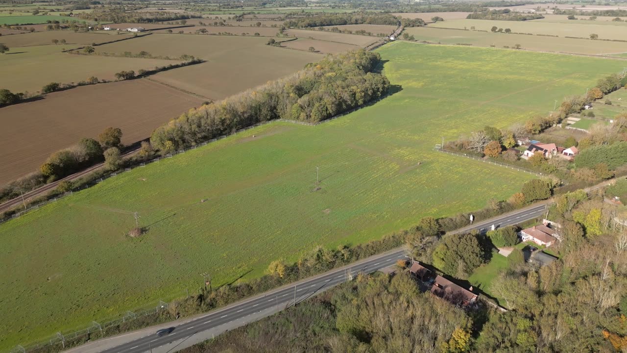 Sizewell C - 停车场提案地点 - Darsham - 萨福克 - 英国（镜头拉远）视频素材画面1
