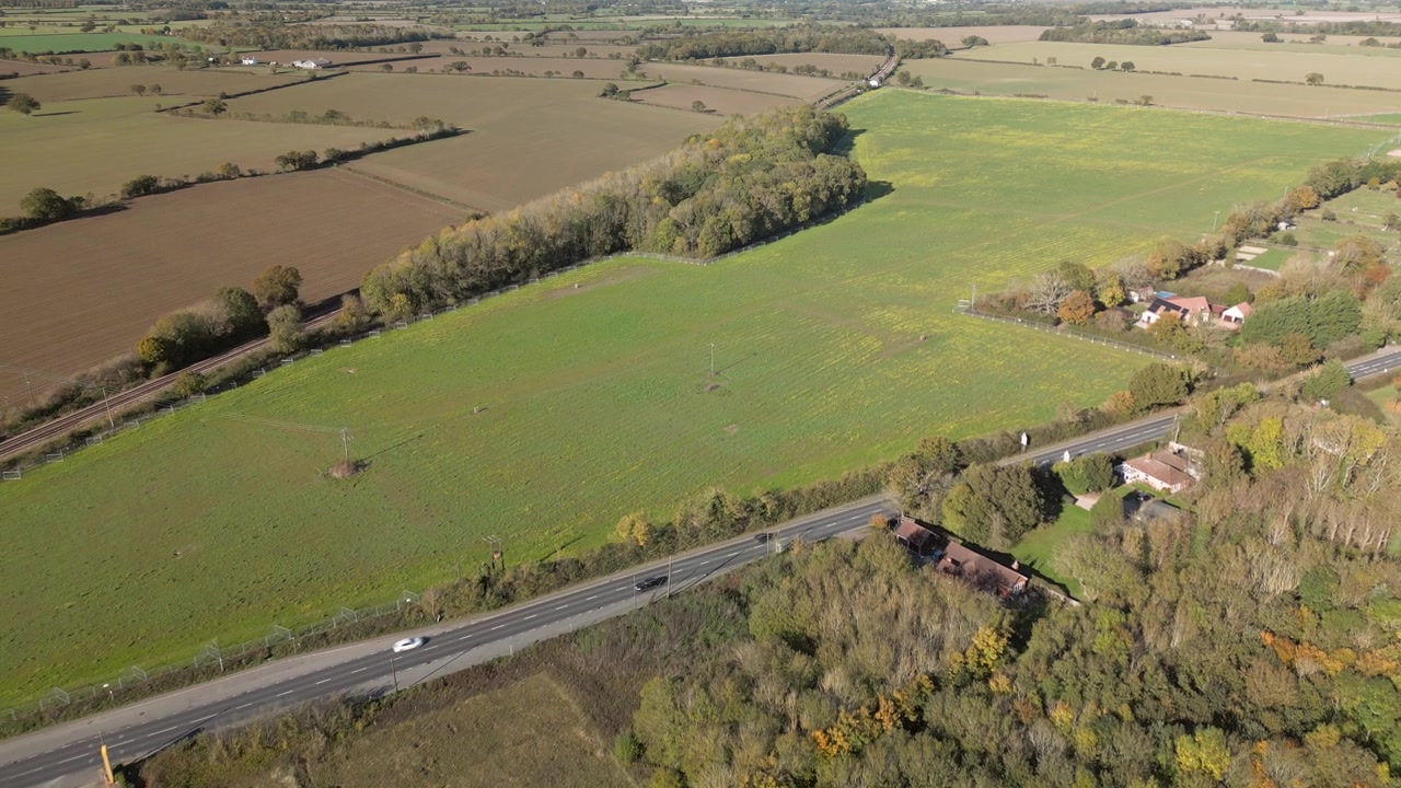 Sizewell C - 停车场提案地点 - Darsham - 萨福克 - 英国（镜头拉远）视频素材画面2