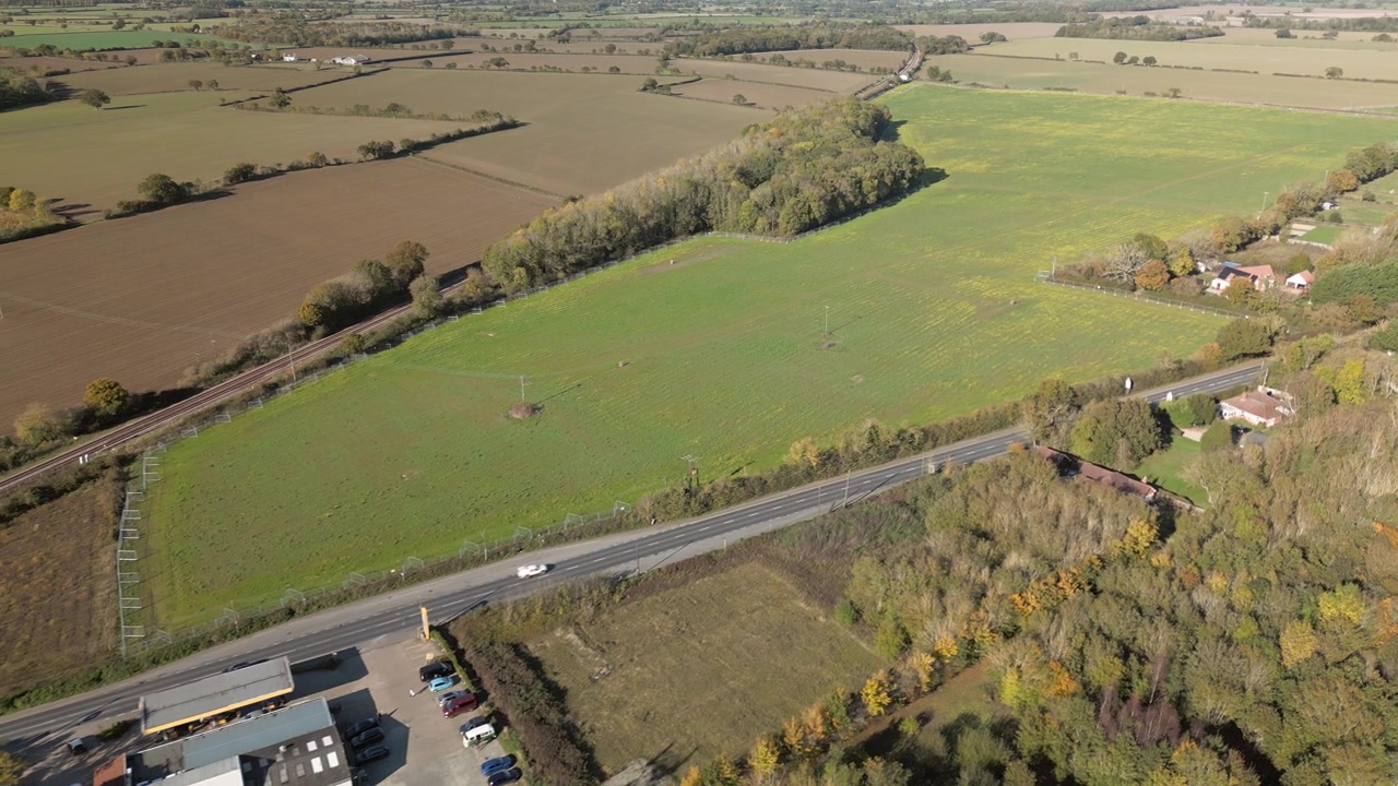 Sizewell C - 停车场提案地点 - Darsham - 萨福克 - 英国（镜头拉远）视频素材画面4