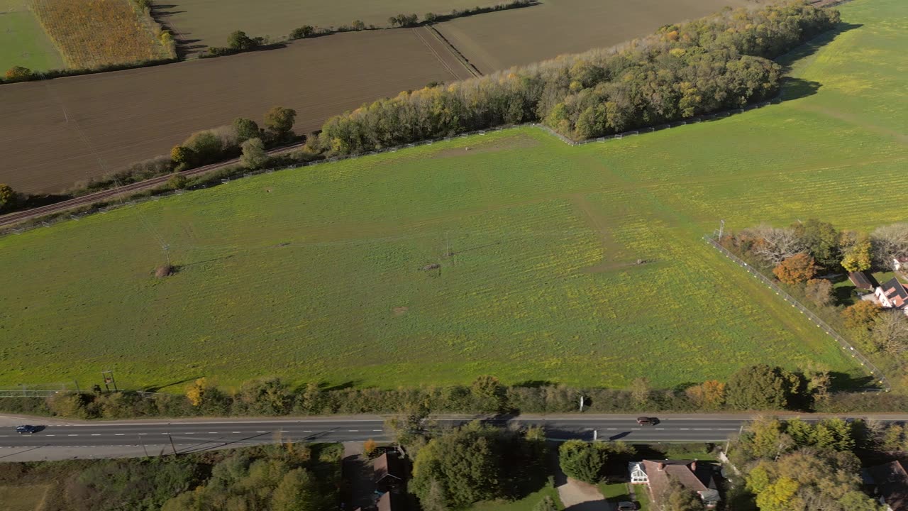 Sizewell C - 停车场提案地点 - Darsham - 萨福克 - 英国（向右然后向左移动）视频素材画面1