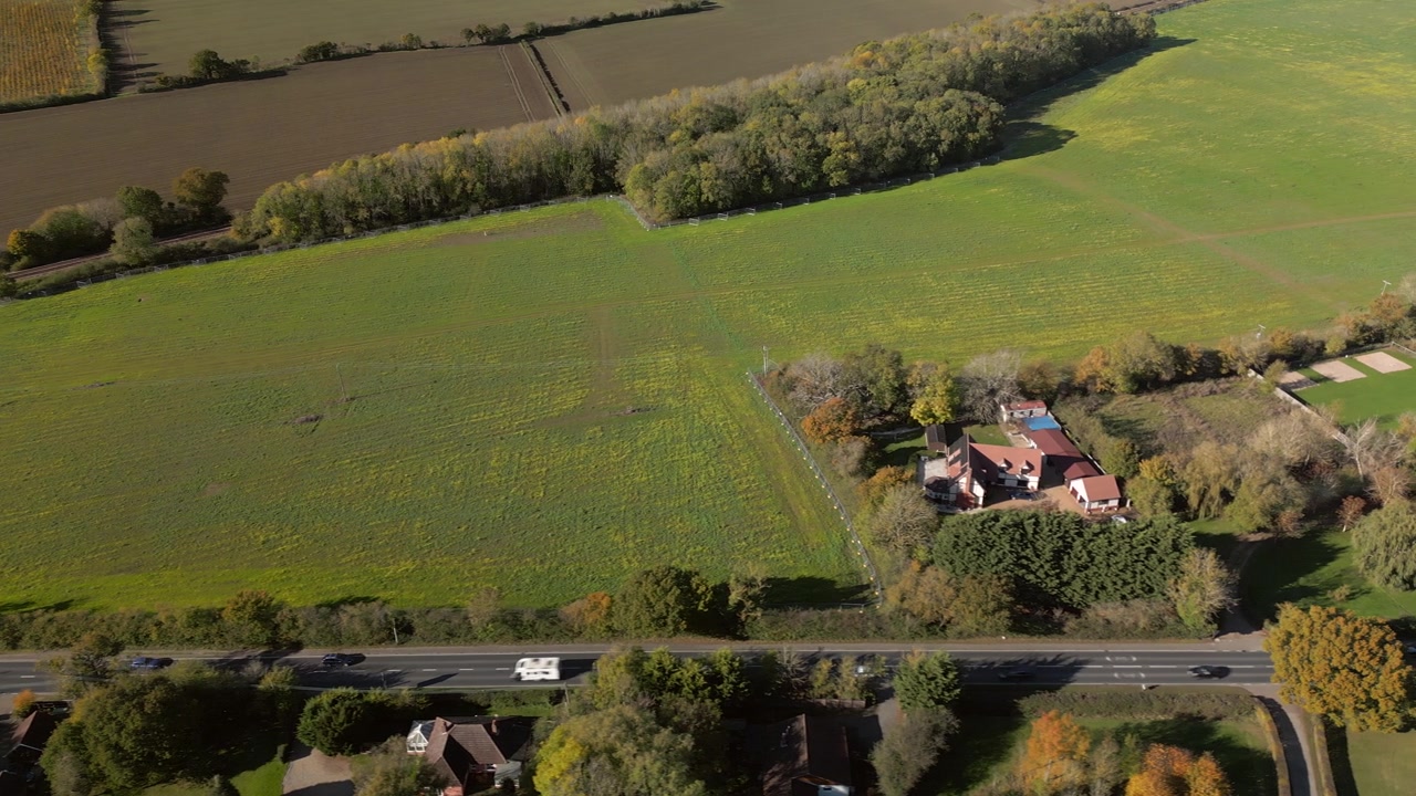 Sizewell C - 停车场提案地点 - Darsham - 萨福克 - 英国（向右然后向左移动）视频素材画面2