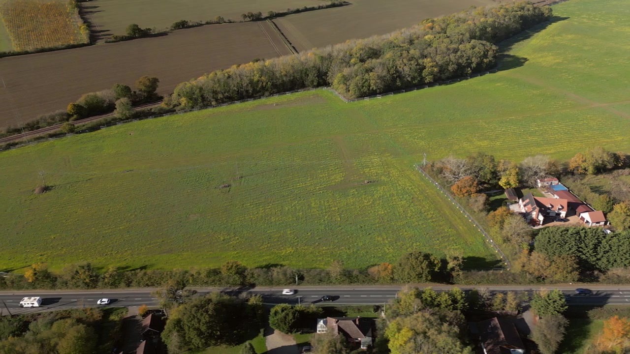 Sizewell C - 停车场提案地点 - Darsham - 萨福克 - 英国（向右然后向左移动）视频素材画面3