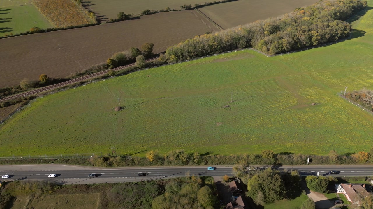 Sizewell C - 停车场提案地点 - Darsham - 萨福克 - 英国（向右然后向左移动）视频素材画面4