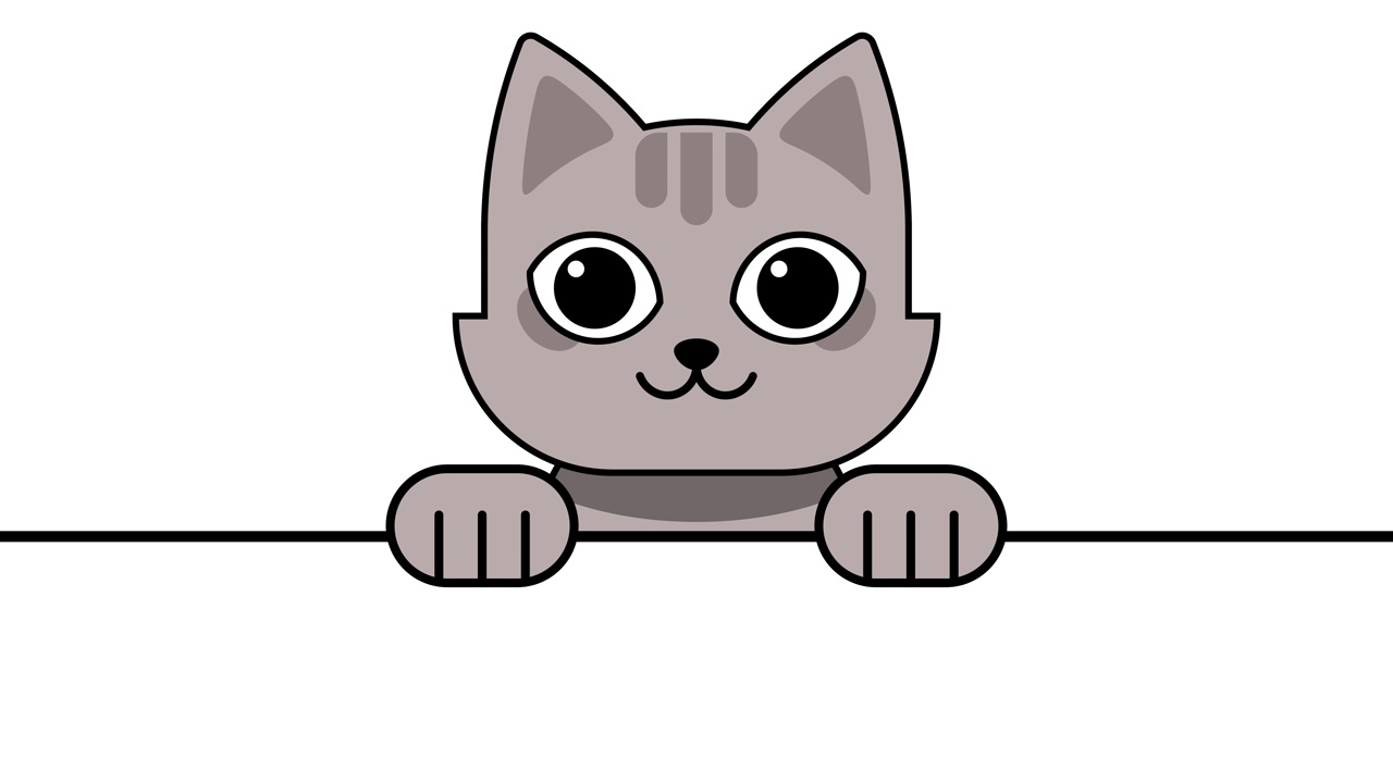 卡通猫的动画视频素材画面1