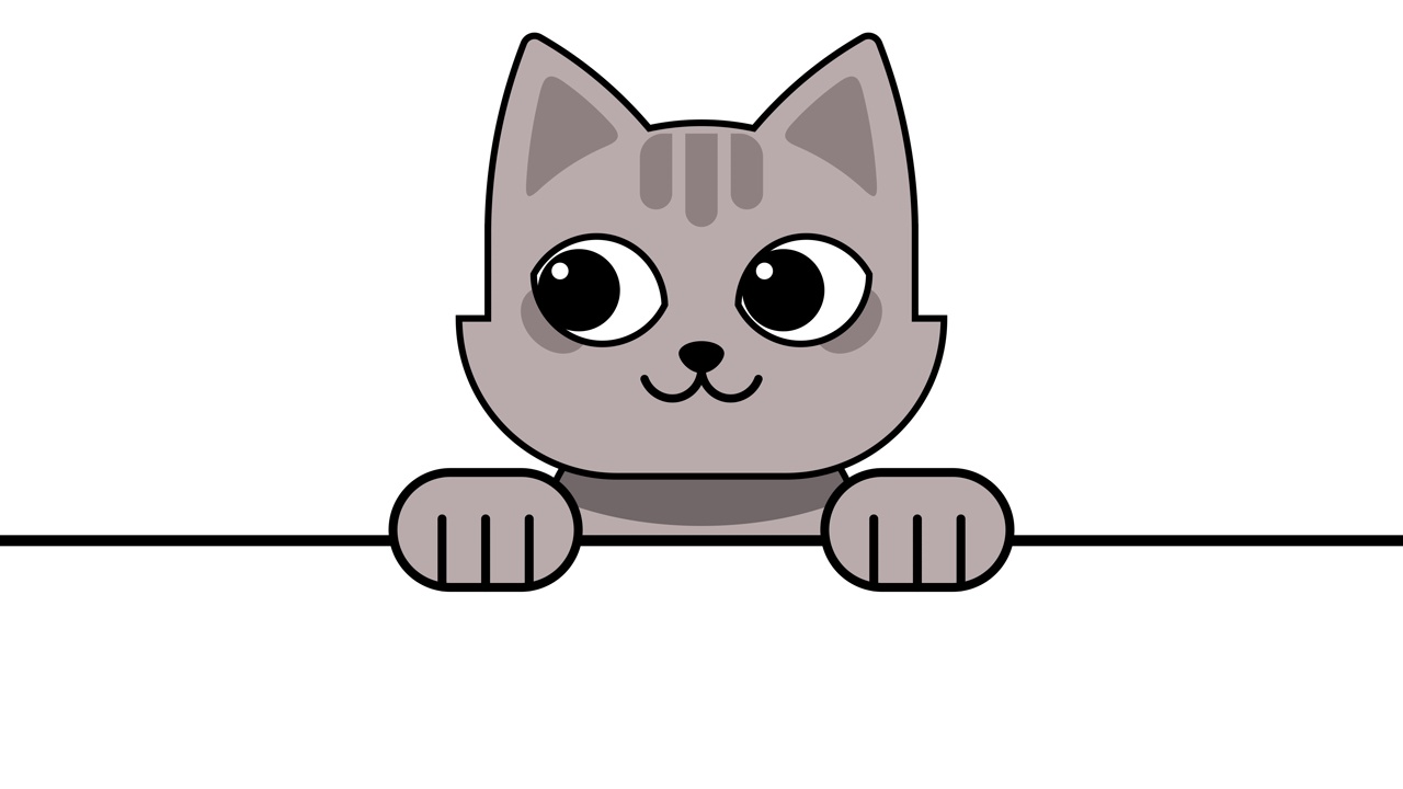 卡通猫的动画视频素材画面2
