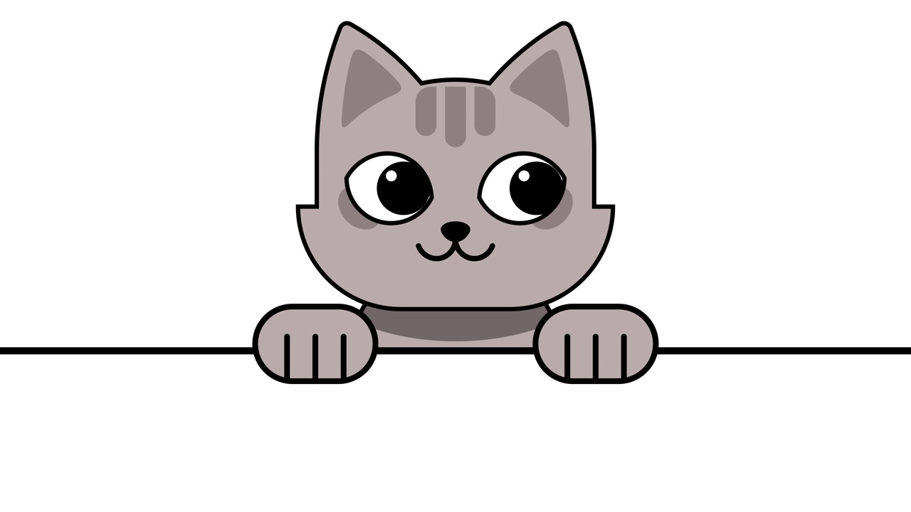 卡通猫的动画视频素材画面3