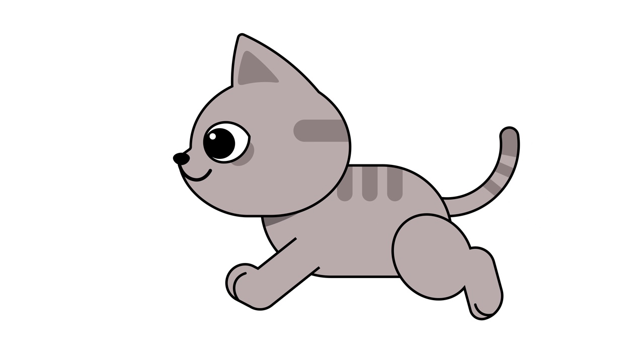 卡通猫的动画视频素材画面1