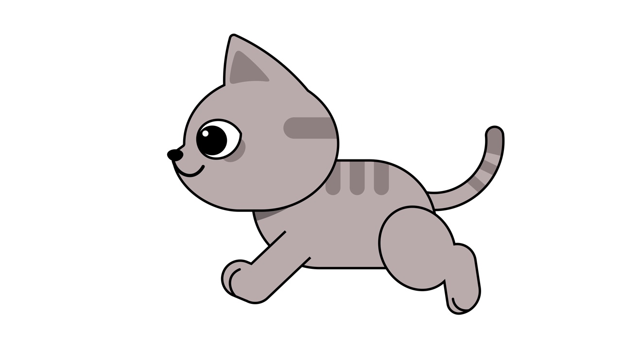 卡通猫的动画视频素材画面2