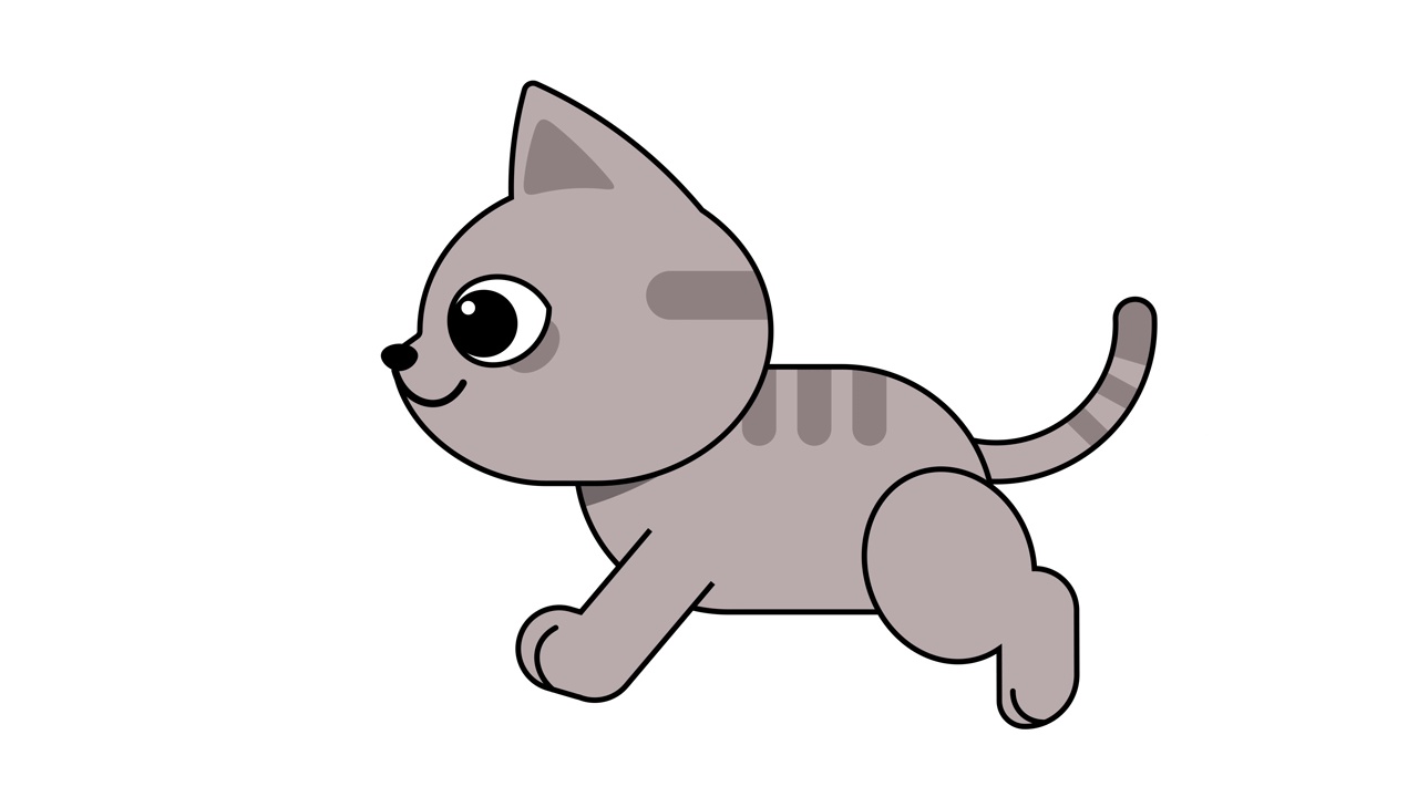 卡通猫的动画视频素材画面3